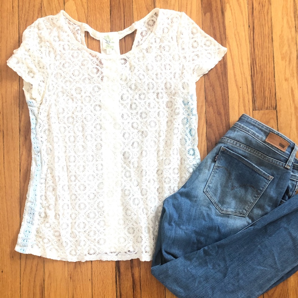 Anthropologie Lace Tee